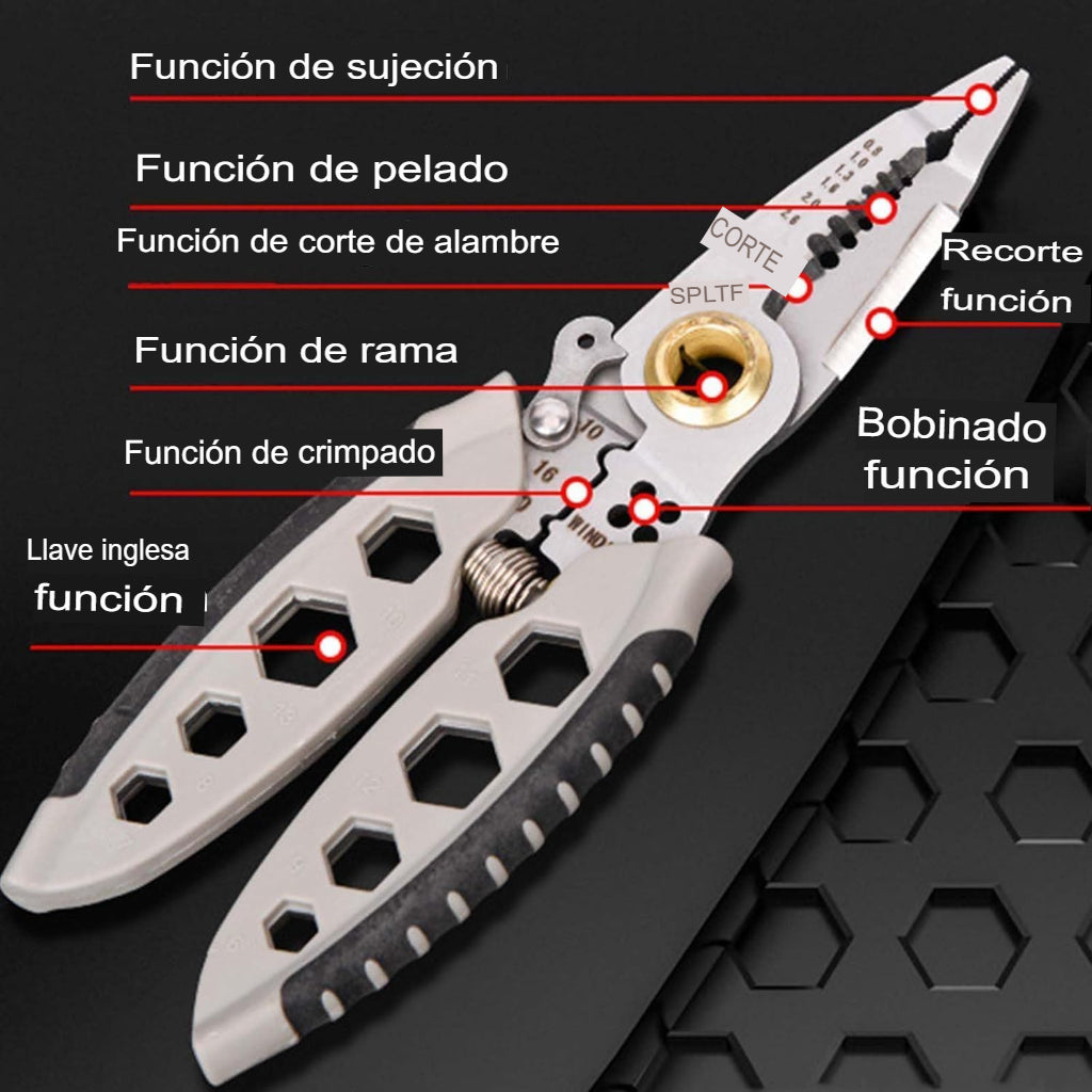Kit Eléctrico Todo-en-Uno: Alicate 7-en-1 Profesional