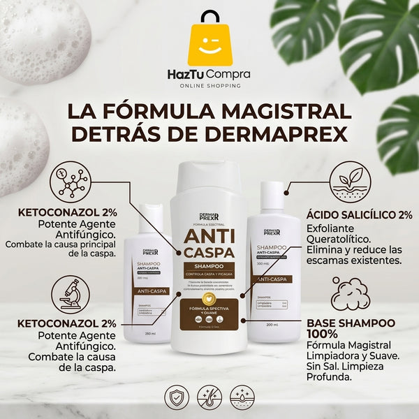Shampoo Anticaspa : Elimina Caspa y Picazón