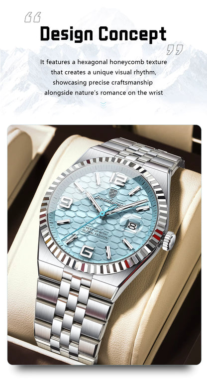 Reloj Poedagar para Caballero - Acero Inoxidable | Lujo & Negocios