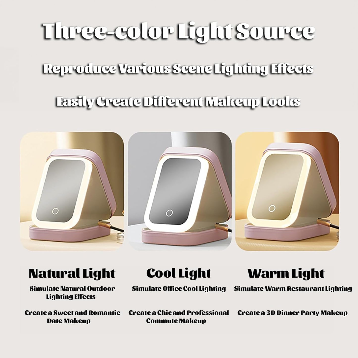 Lumi Case - Estuche de Maquillaje con Espejo LED