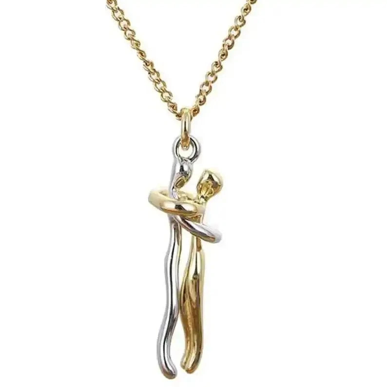 Collar "Abrazo Eterno" – Plata S925 y Oro 18K (Edición Especial Parejas)