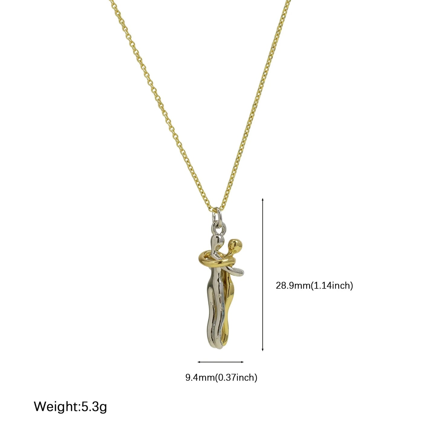 Collar "Abrazo Eterno" – Plata S925 y Oro 18K (Edición Especial Parejas)