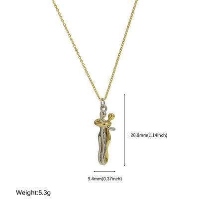 Collar "Abrazo Eterno" – Plata S925 y Oro 18K (Edición Especial Parejas)