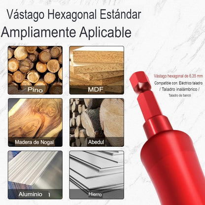 Juego Profesional de Brocas Avellanadoras4 en 1 con Tope de Profundidad