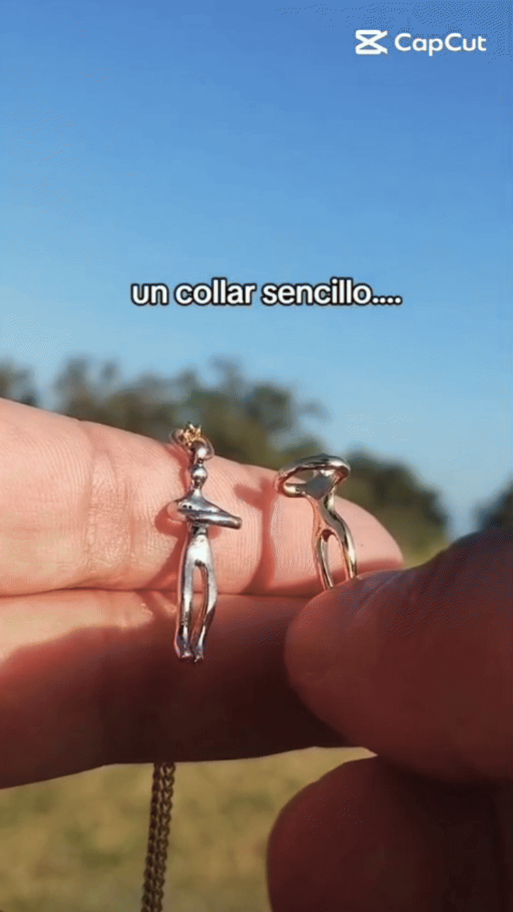 Collar "Abrazo Eterno" – Plata S925 y Oro 18K (Edición Especial Parejas)