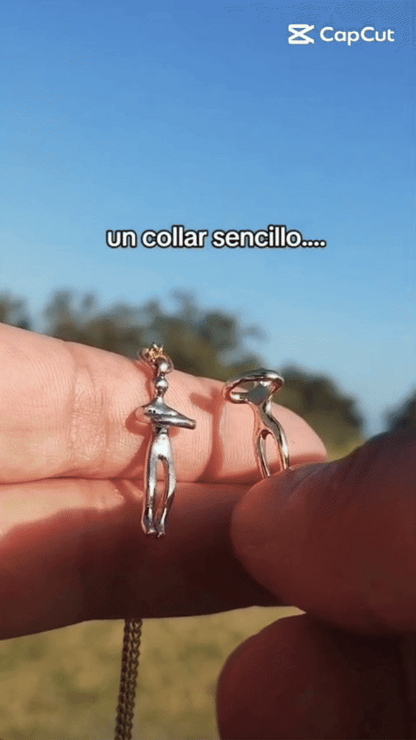 Collar "Abrazo Eterno" – Plata S925 y Oro 18K (Edición Especial Parejas)